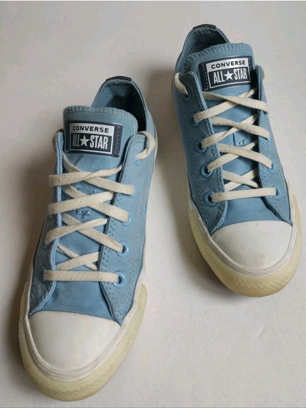 Converse Chuck Taylor All Star Low Top Sneakers Lace Up Blue White Soft Fabric 6